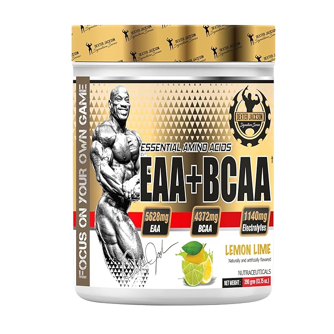 Dexter Jackson EAA+BCAA |Helps Improve Exercise Performance Maximize Muscle Gains | Lemon Lime Flavor | 390 Gram